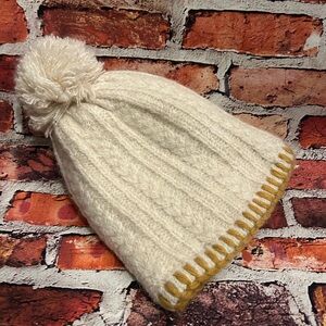Cozy Fleece Cable Knit Beanie with Pom Pom
